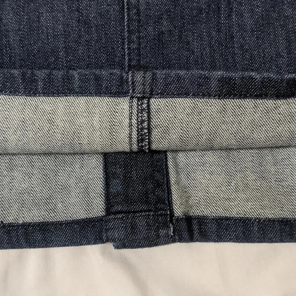 New York & Company Button Down Denim Skirt, Color Blue (Dark Wash) size 18 - Picture 12 of 14